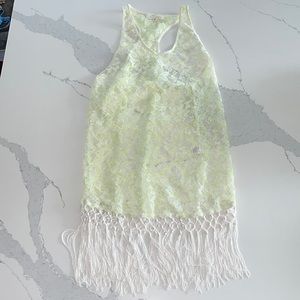 Francesca’s Bright Lace Bathing Suit Cover-Up